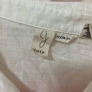 Joie linen blouse with puff sleeves
